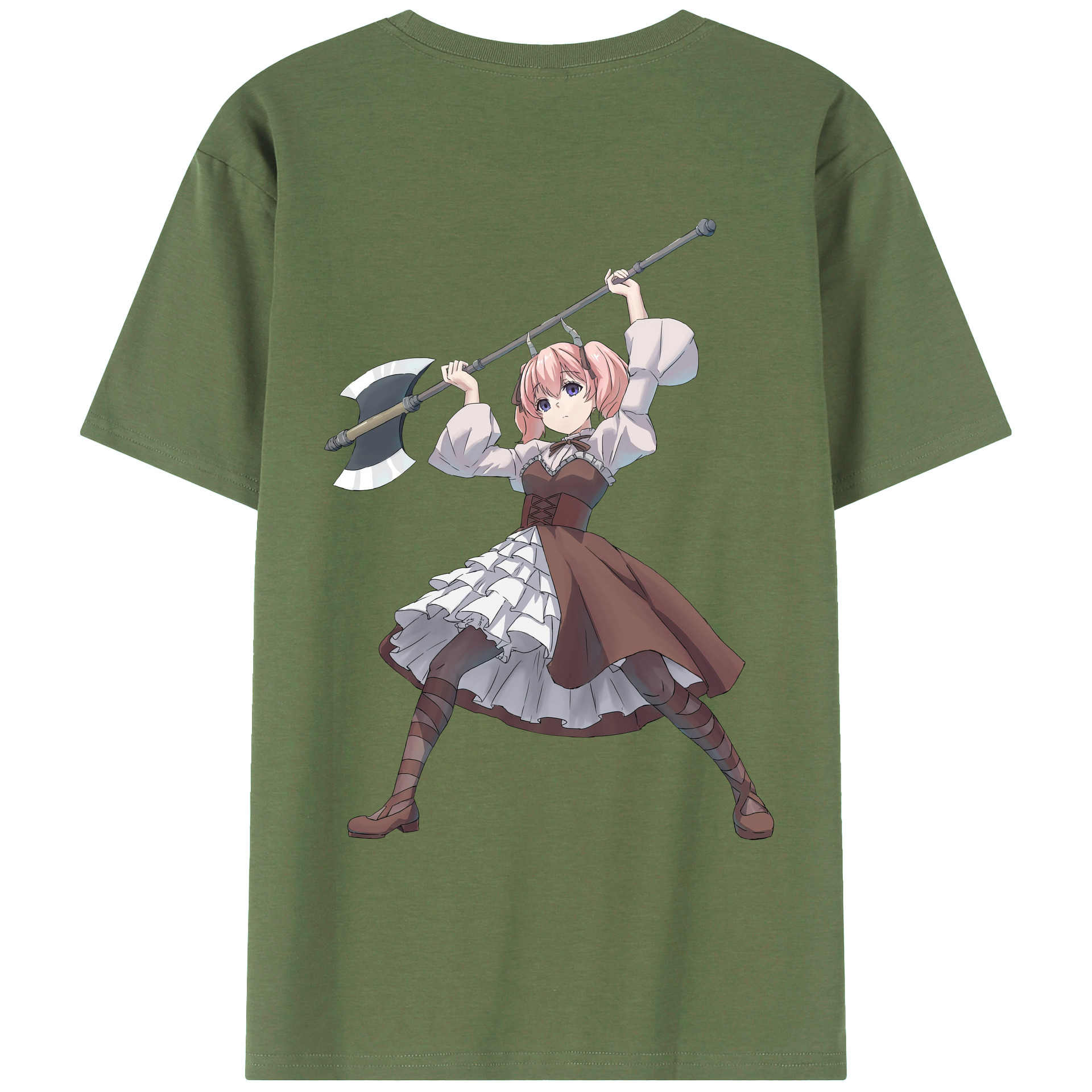 （画像用） 葬送のフリーレン Frieren 綿100％ メンズ半袖Tシャツ（バックプリント） 通気性